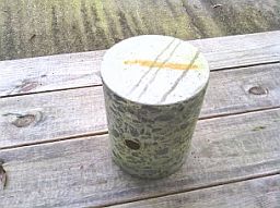 Normal size core drill bit 14" x 6" dimensions cuts a core like this 6 inch concrete core drill bit hub